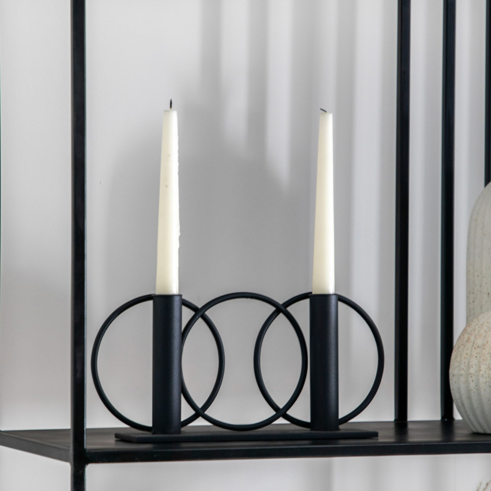 Black Circles Candlestick Holder 5