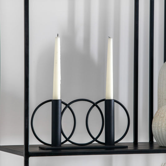 Black Circles Candlestick Holder 5