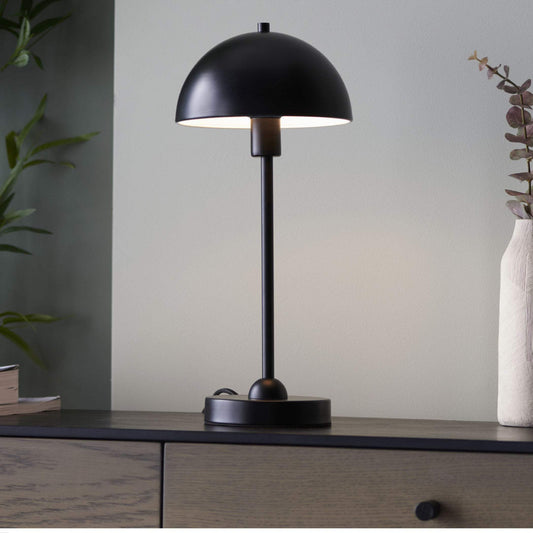 Black Domed Top Table Lamp - The Farthing