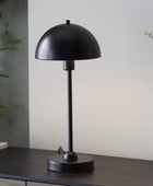 Black Domed Top Table Lamp - The Farthing