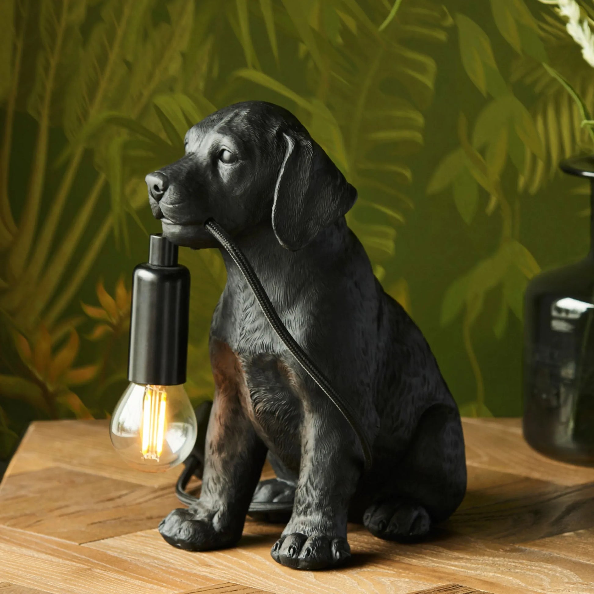 Black Labrador Puppy Table Lamp 1