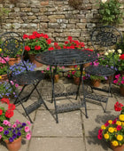 Black Metal 2 Seater Bistro Set 4