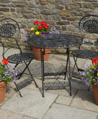 Black Metal 2 Seater Bistro Set