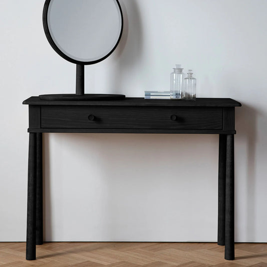 Black Nordic Single Wide Drawer Dressing Table 3