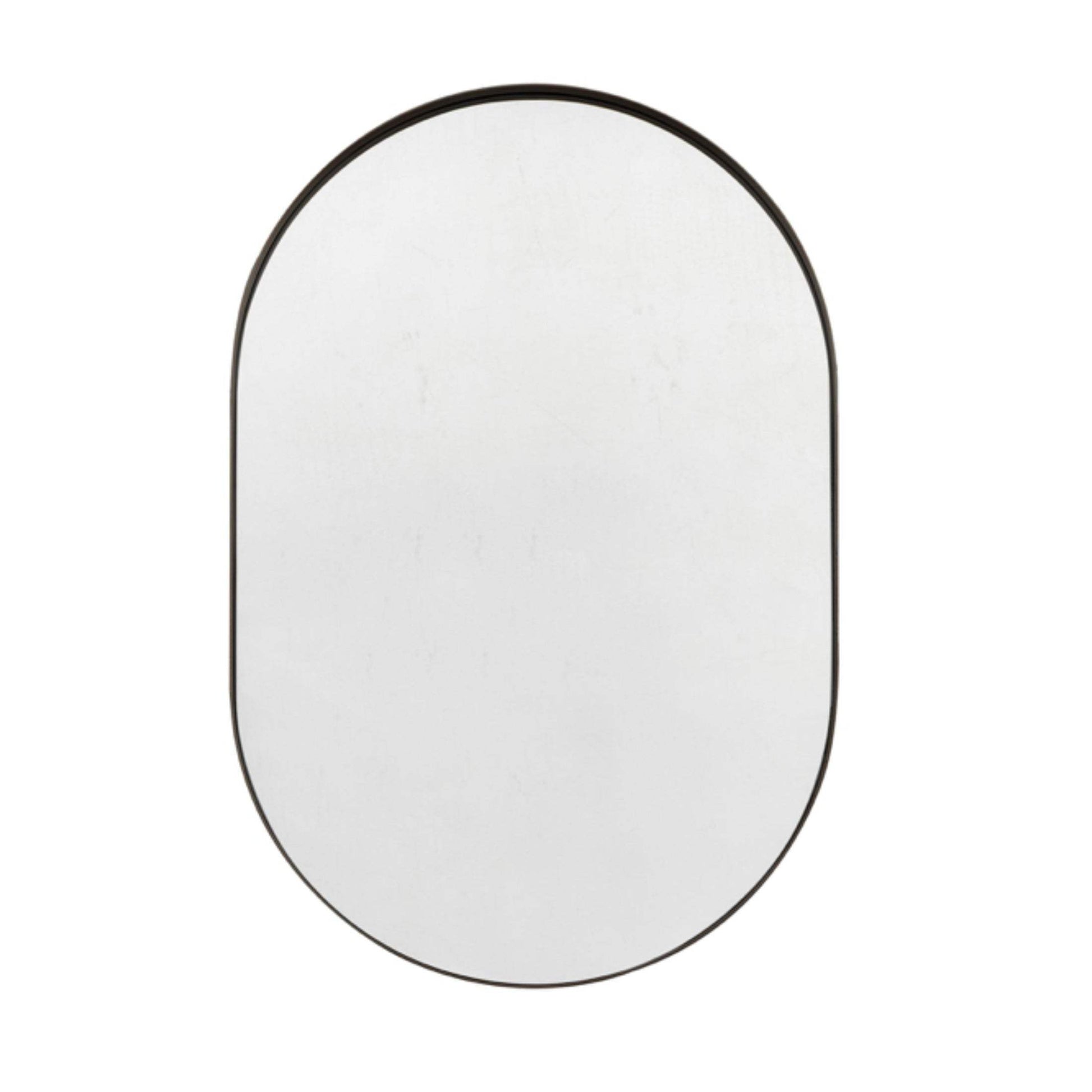 Black Oval Metal Wall Mirror - The Farthing