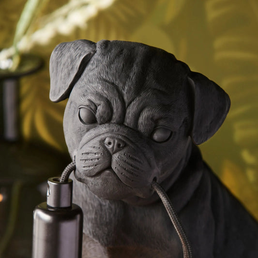 Black Pug Table Lamp