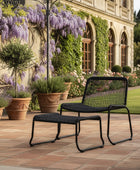 Black Rope Lounger Chair and Footstool 4