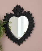 Black Sacred Heart Ornate Mirror