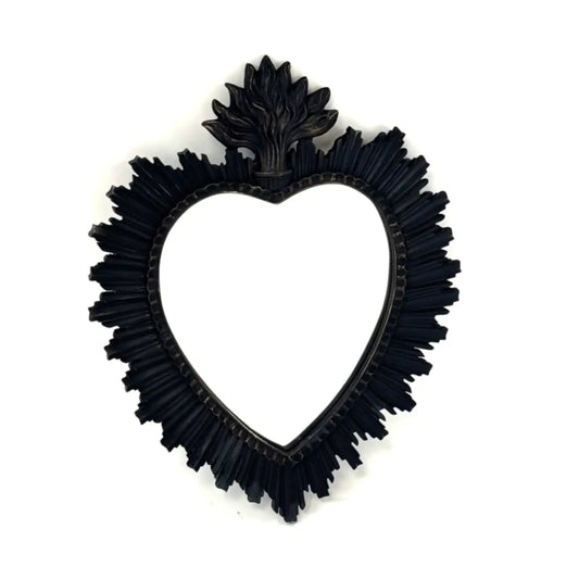 Black Sacred Heart Ornate Mirror 2