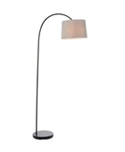 Black Swan Neck and Grey Shade Floor Lamp - The Farthing