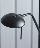 Black Up Light Floor Lamp with Reading Light