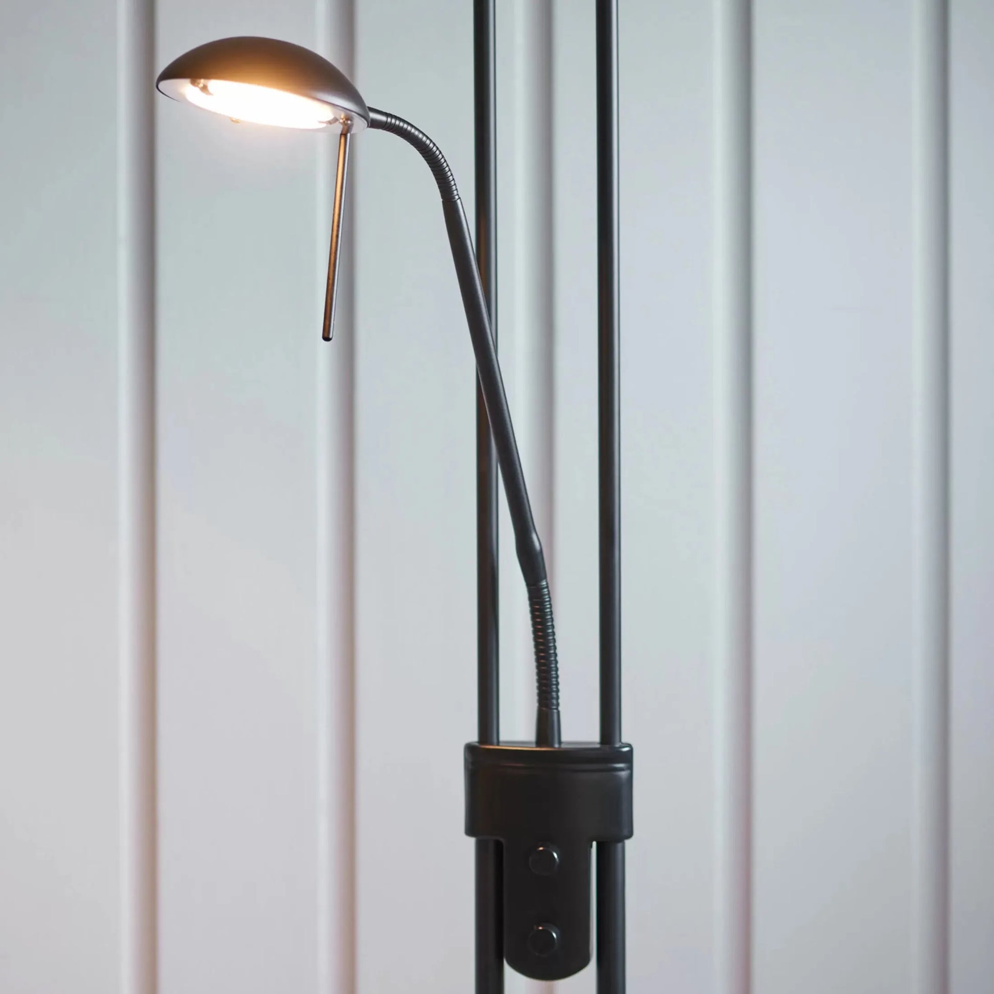 Black Up Light Floor Lamp with Reading Light 3