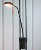 Black Up Light Floor Lamp with Reading Light 3