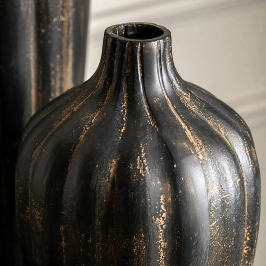 Black Aged Patina Vase Set 66