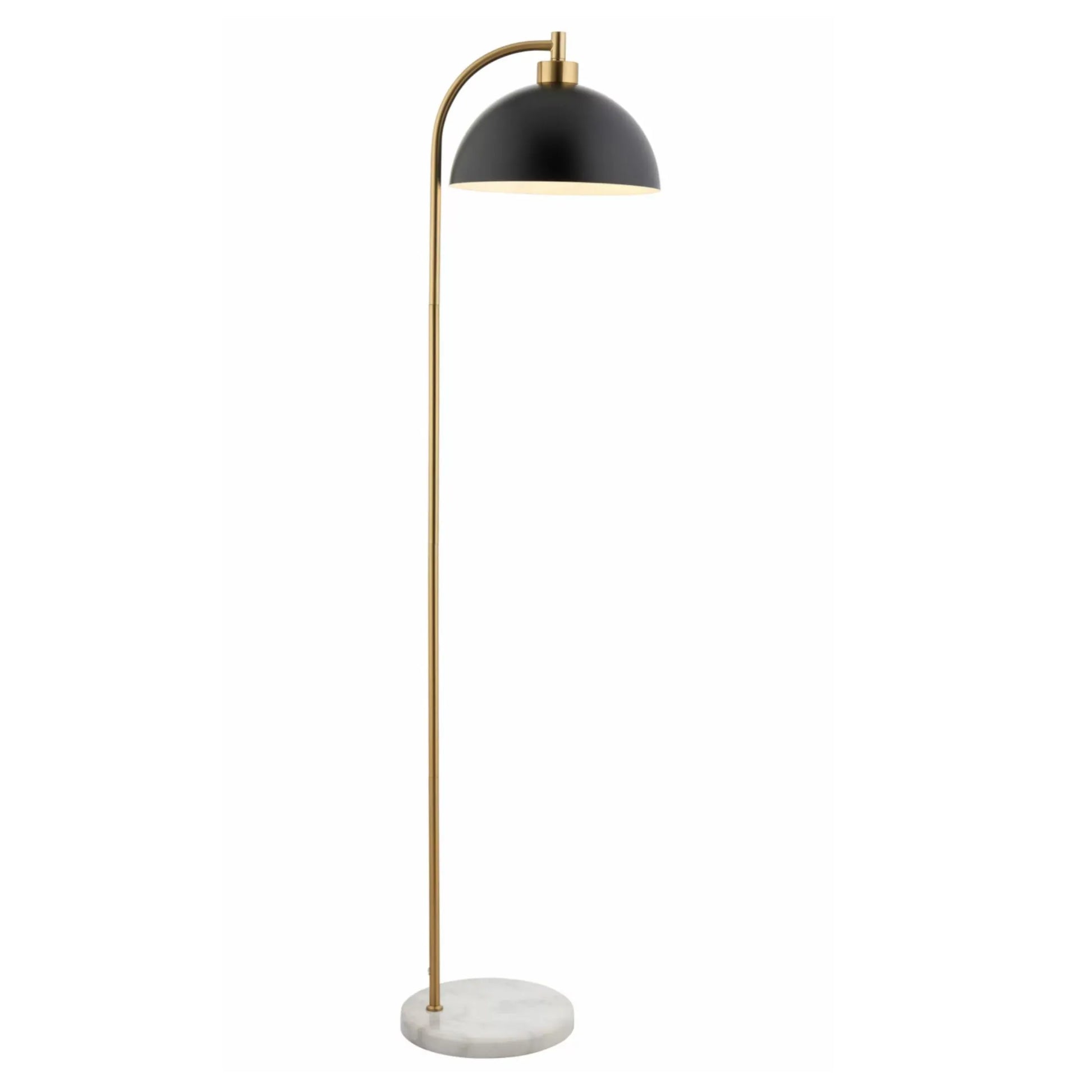 Black & Brass Mable Base Dome Floor Lamp 4