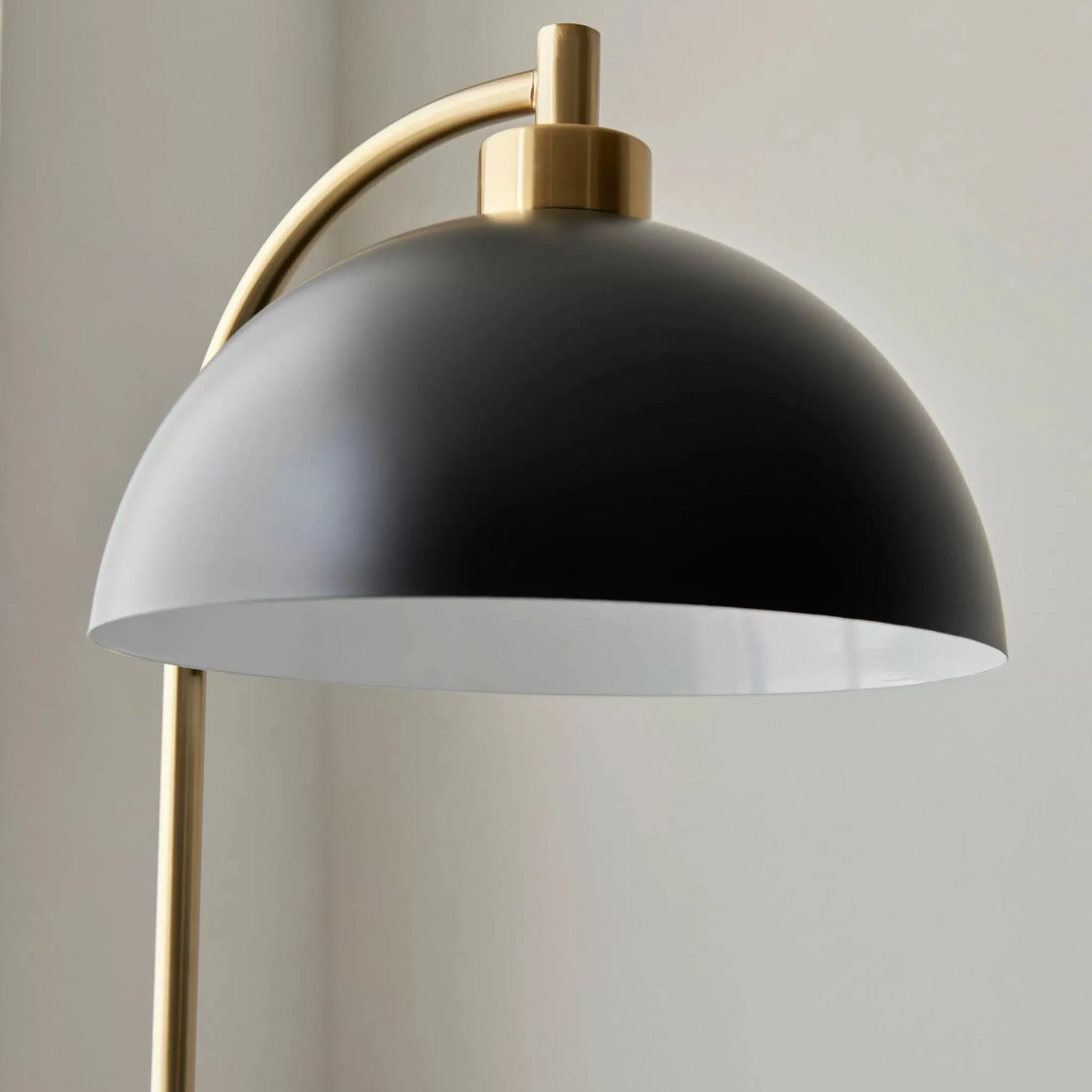 Black & Brass Mable Base Dome Floor Lamp