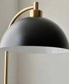 Black & Brass Mable Base Dome Floor Lamp