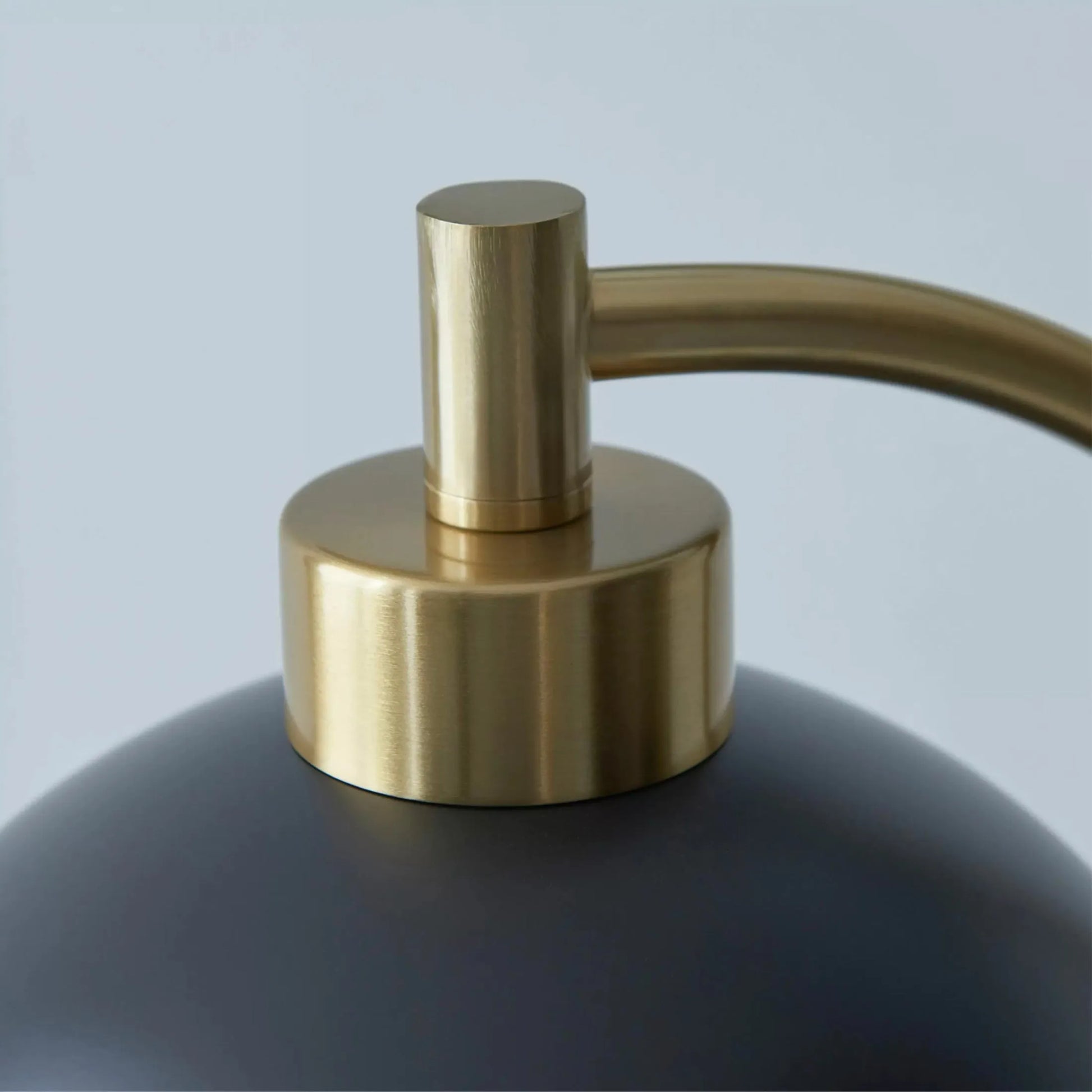 Black & Brass Mable Base Dome Table Lamp 2