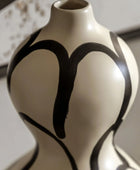 Black & Cream Curvaceous Vase 6