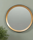 Black & Gold Deep Frame Wall Mirror 3