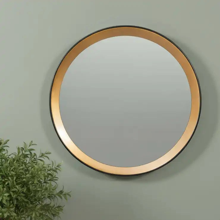 Black & Gold Deep Frame Wall Mirror 3