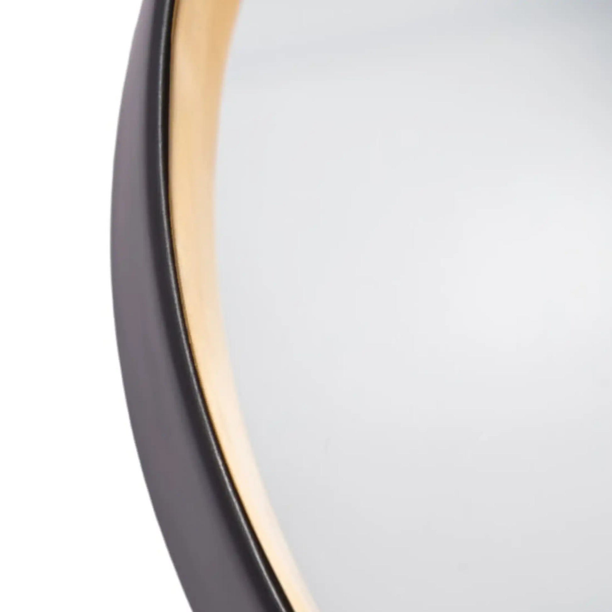 Black & Gold Deep Frame Wall Mirror 66