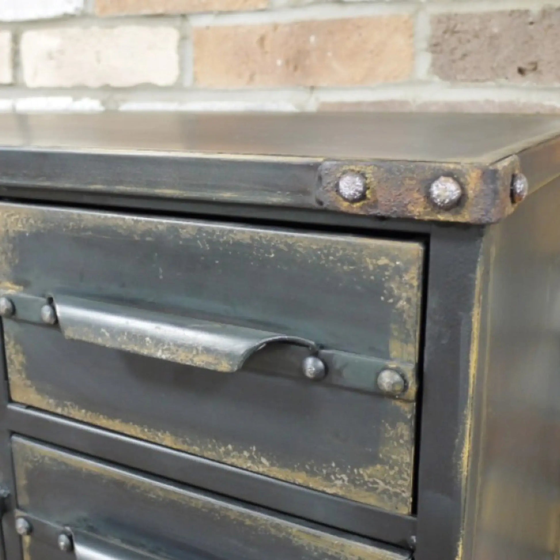 Black Metal Industrial Drawer Cabinet