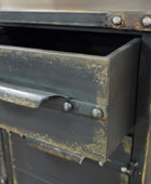 Black Metal Industrial Drawer Cabinet