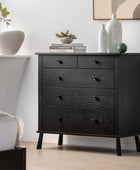 Black Nordic Oak 5 Drawer Chest of Drawers 44