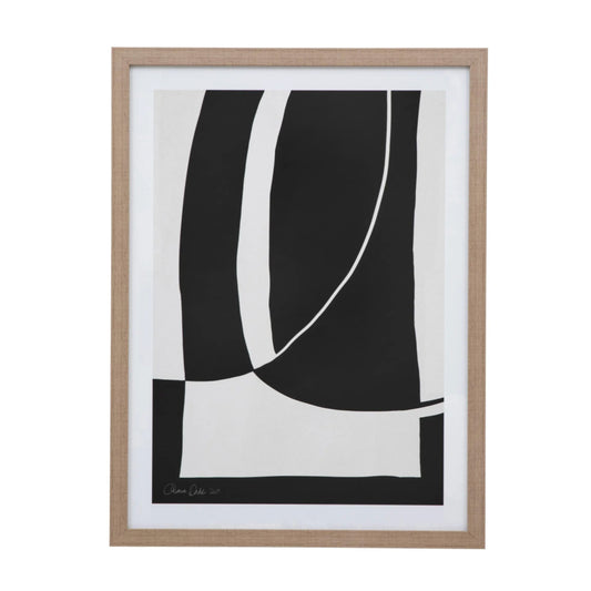 Black & White Abstract Framed Print 1