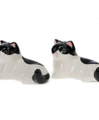 Black and White Cat Ceramic Salt and Pepper Shakers 1