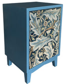 Blue Art Nouveau Metal Bedside Cabinet 2