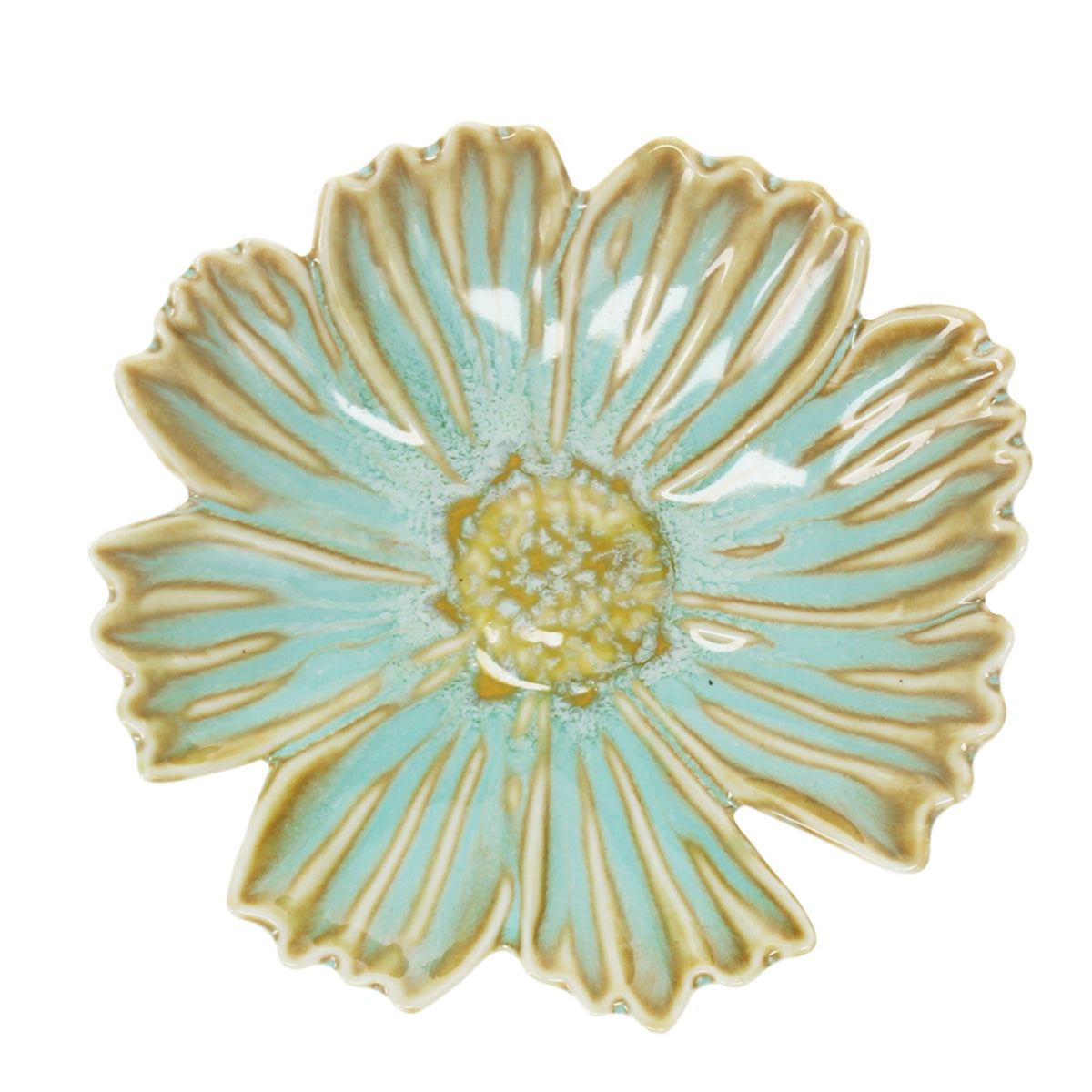 Blue Ceramic Flower Trinket Dish 5