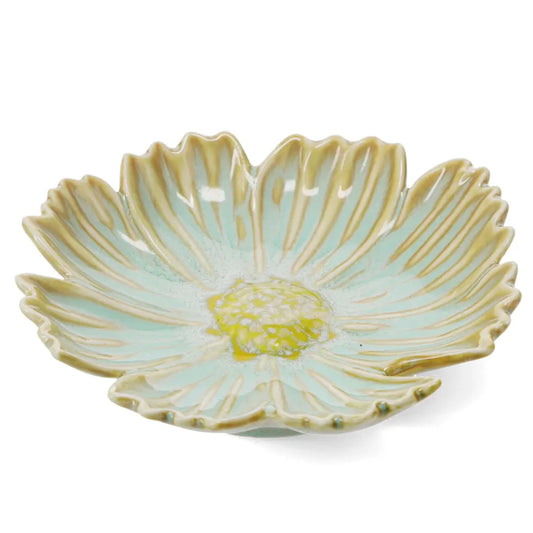Blue Ceramic Flower Trinket Dish 2
