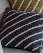 Blue Diagonal Stripe Cushion 3