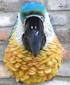 Blue Macaw Parrot Head Wall Decoration