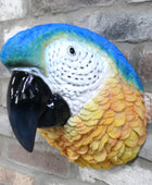 Blue Macaw Parrot Head Wall Decoration
