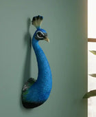 Blue Peacock Head Wall Decoration