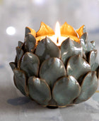 Blue Petals Tea Light Holder - The Farthing