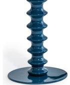 Blue candle holder on a white background