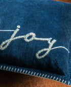 Blue Velvet Joy Festive Cushion6