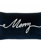 Blue Velvet Merry Festive Cushion 1