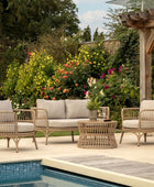 Boho inspired Woven PE Rattan Outdoor Lounge Set 5