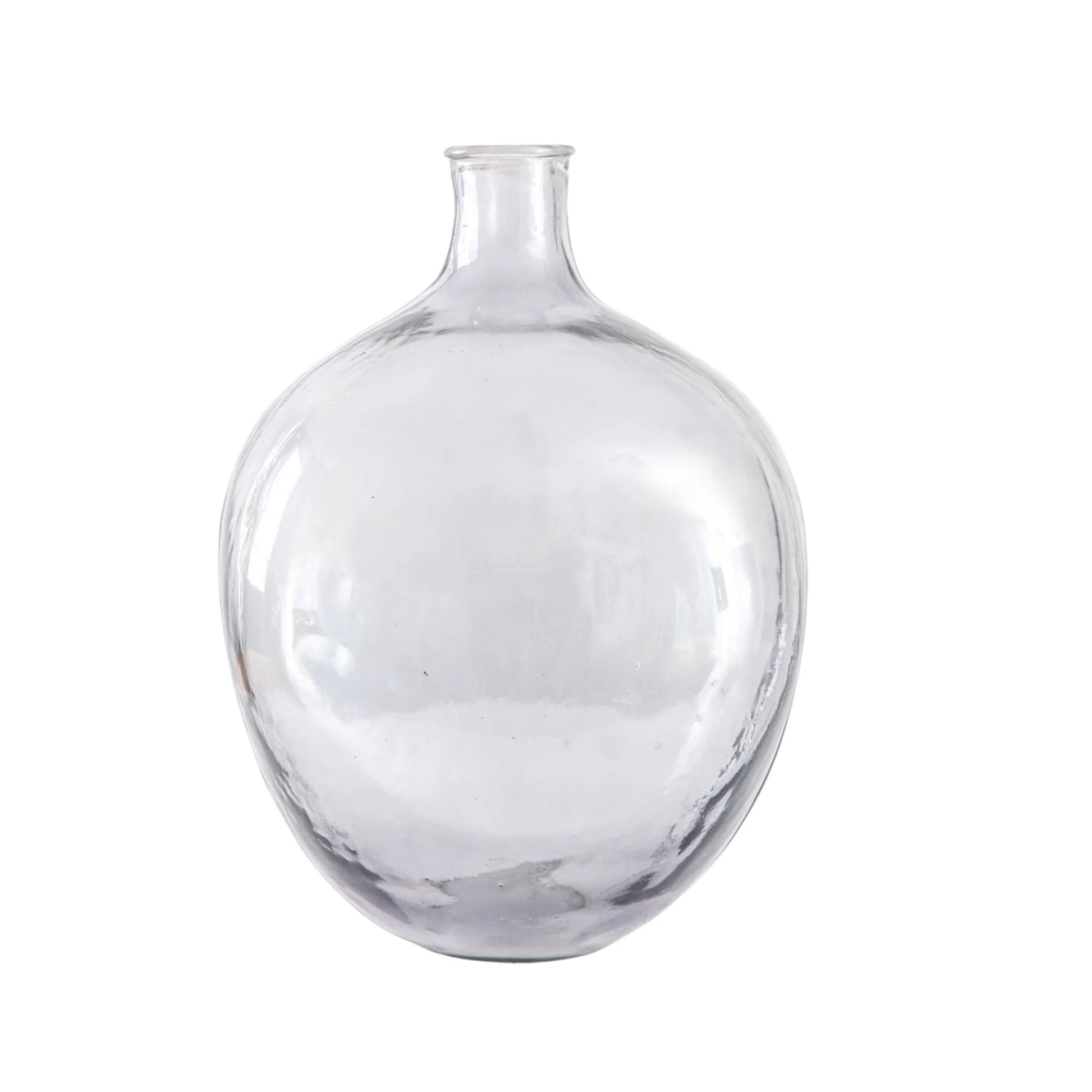 Bottle Shape Grey Glass Vase