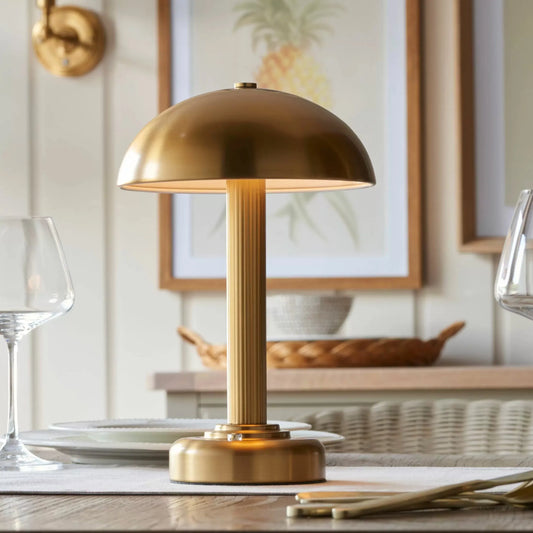 Brass Dome Portable Table Lamp