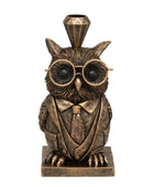 Bronze Owl Candleholder