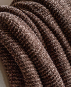 Close-up of a brown textured fabric