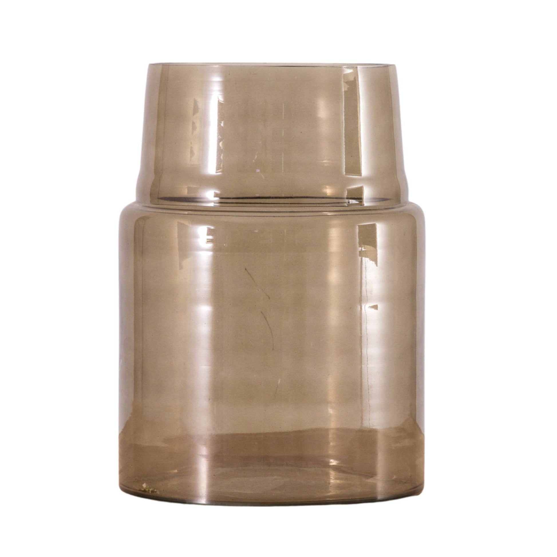 Brown Glass Cylinder Vase - The Farthing