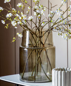 Brown Glass Cylinder Vase - The Farthing