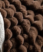 Close-up of a brown textured blanket